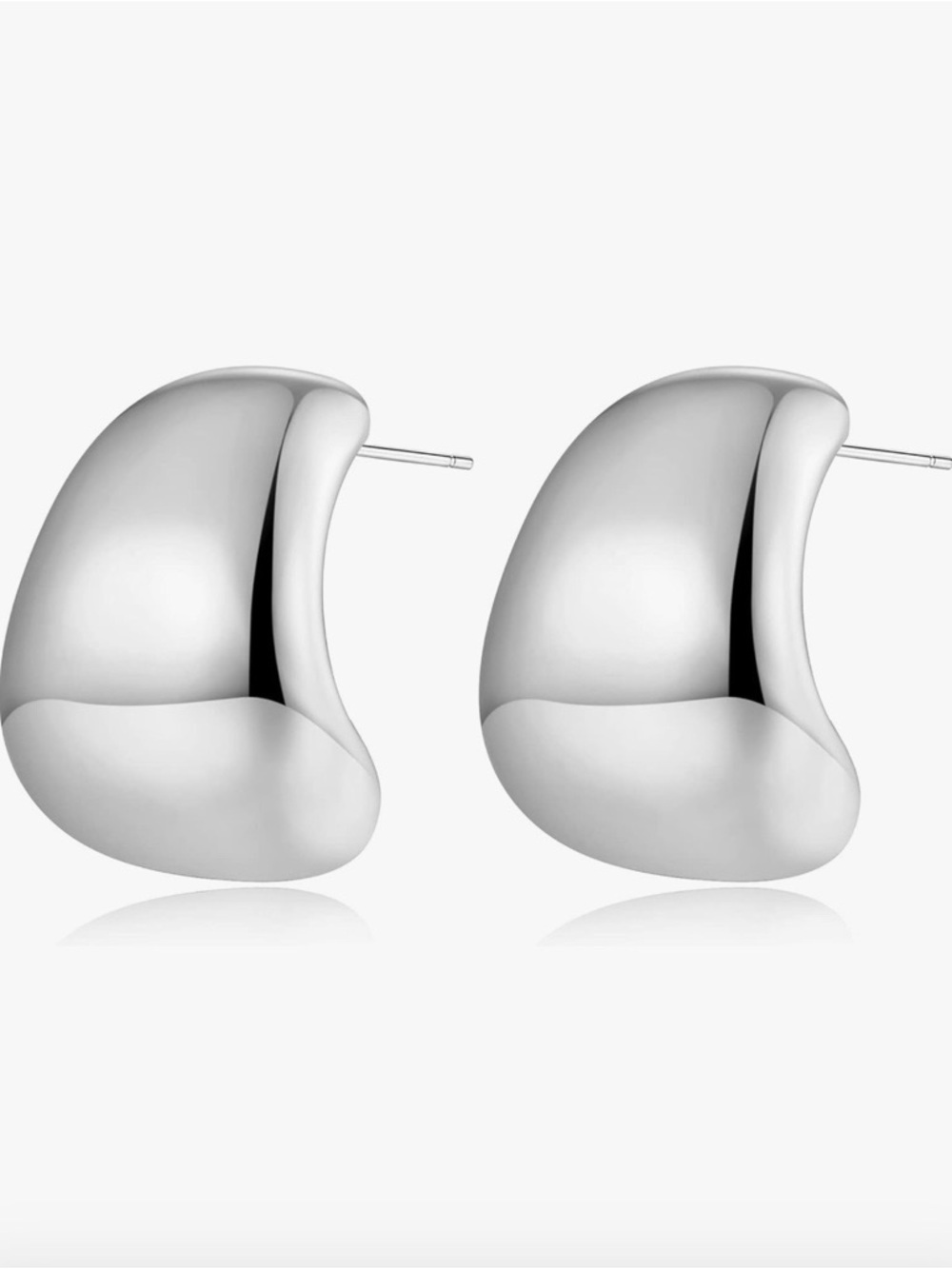 Sterling Silver Polished Dome Hoop Earrings - Women's Jewelry